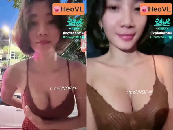 Em rosababy vú đẹp chụp hình, thay đồ ngoài phố